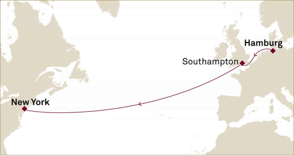Wie Lange Fliegt Man Von Hamburg Nach New York Transatlantikpassage von Hamburg nach New York